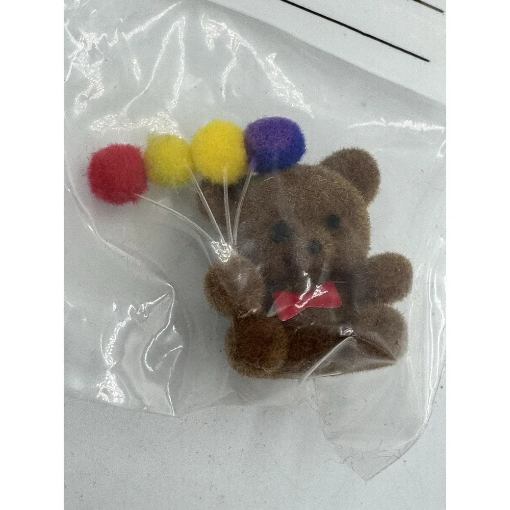 Vintage Hobby Lobby Flocked Birthday Bear Balloon